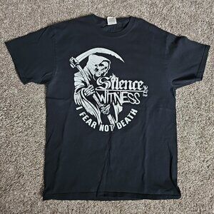 Silence The Witness "I Fear Not Death" Black Size Medium Short Sleeve Reaper Tee
